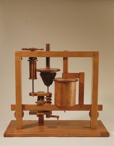 Ricostruzione del progetto di da Vinci per uno stabilizzatore (legno e metallo)